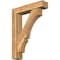 Ekena Millwork Balboa Block Rough Sawn Bracket w/ Offset Brace, Western Red Cedar, 6"W x 26"D x 34"H BKT0604X26X34BOA05RWR - alternate 1